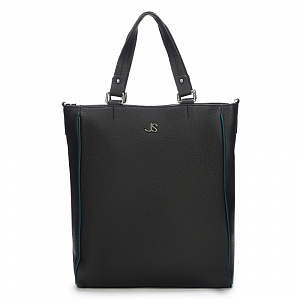 Женская сумка-шоппер  черная DY-124-04 натуральная кожа