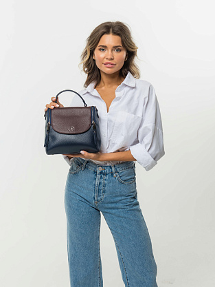 XLJ-909-60 синяя сумка женская (кожа) Jane's Story