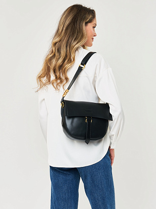 JS-9062-04 черная сумка женская (кожа) Jane's Story