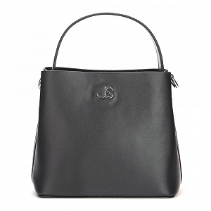 Женская сумка-сэтчел  черная FL-9070-3-04 натуральная кожа