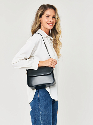 JS-9068-04 черная сумка женская (кожа) Jane's Story