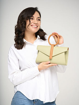 JS-18035-65 зеленая сумка женская (кожа) Jane's Story