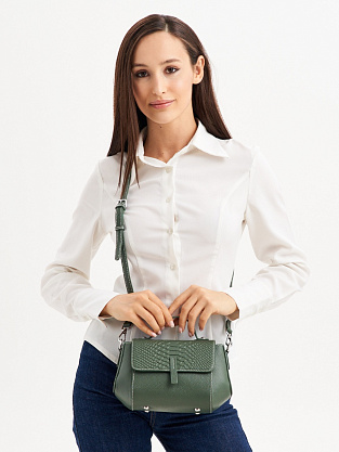 JS-1802-65 зеленая сумка женская (кожа) Jane's Story