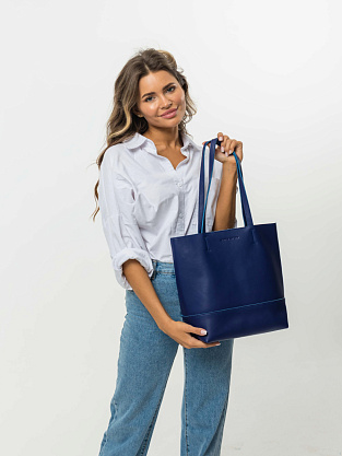 WW-6163-60 синяя сумка женская (кожа) Jane's Story