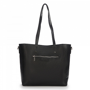 Женская сумка-тоут черная FG-016-04 натуральная кожа