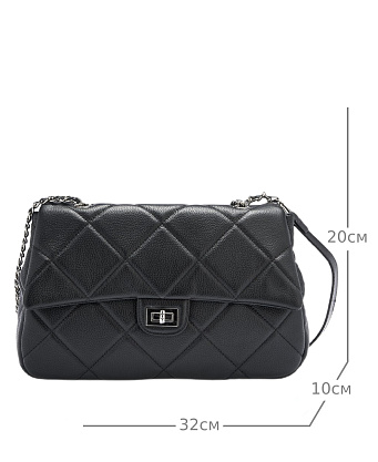 JS-8705-04 черная сумка женская (кожа) Jane's Story