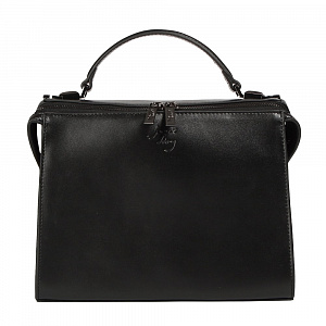 Женская сумка-сэтчел  черная FDL-2385-04 натуральная кожа