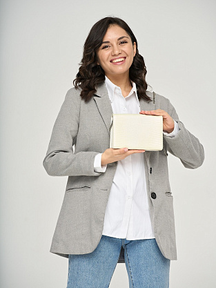 K-L-304-62 белая сумка женская (кожа) Jane's Story