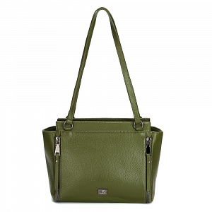 Женская сумка-тоут зеленая MD-806-65 натуральная кожа