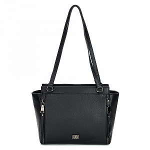 Женская сумка-тоут черная MD-806-04 натуральная кожа