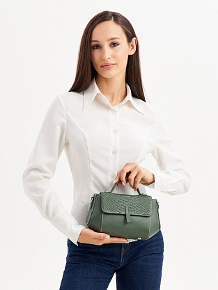 JS-1802-65 зеленая сумка женская (кожа) Jane's Story