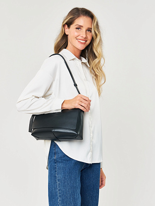 JS-9080-04 черная сумка женская (кожа) Jane's Story