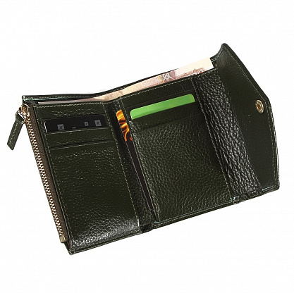 XH-6681-65 зеленый кошелек женский (кожа) Jane's Story