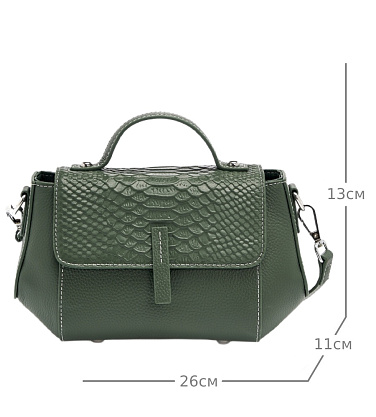 JS-1802-65 зеленая сумка женская (кожа) Jane's Story