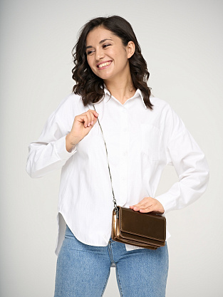 JD-8009-26 бронзовая сумка женская (кожа) Jane's Story