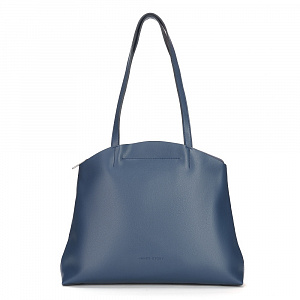 Женская сумка-тоут синяя HBG-6812-60 натуральная кожа