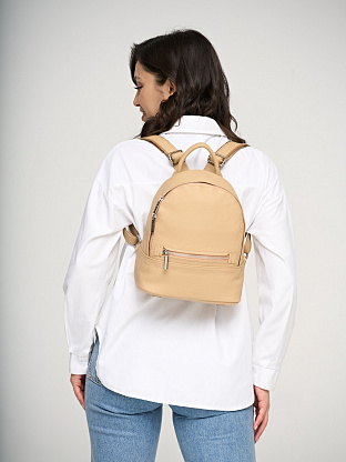 LB-80681-61 бежевый рюкзак женский (кожа) Jane's Story