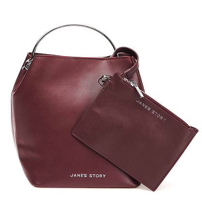 YW-805-03 бургунди сумка женская (кожа) Jane's Story