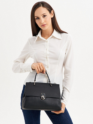 JS-8627-04 черная сумка женская (кожа) Jane's Story