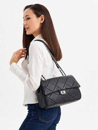 JS-8705-04 черная сумка женская (кожа) Jane's Story