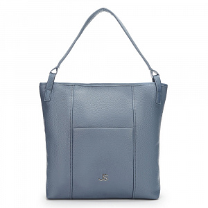 Женская сумка-шоппер  голубая DY-357-82 натуральная кожа