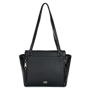Женская сумка-тоут черная MD-806-04 натуральная кожа