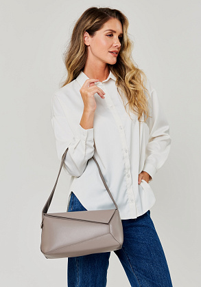 JS-180235-77 серая сумка женская (кожа) Jane's Story