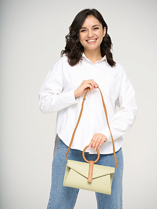 JS-18035-65 зеленая сумка женская (кожа) Jane's Story