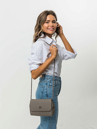 RA-80332-77 серая сумка женская (кожа) Jane's Story