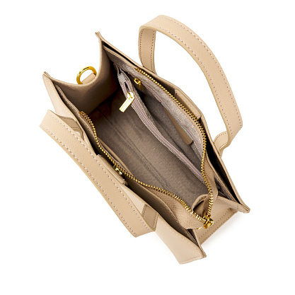 JS-KS-9936-1-61 бежевая сумка женская (кожа) Jane's Story