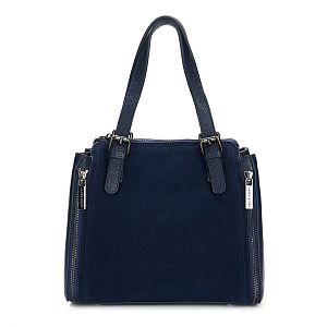 Женская сумка-тоут синяя ZSF-8817-60 натуральная кожа