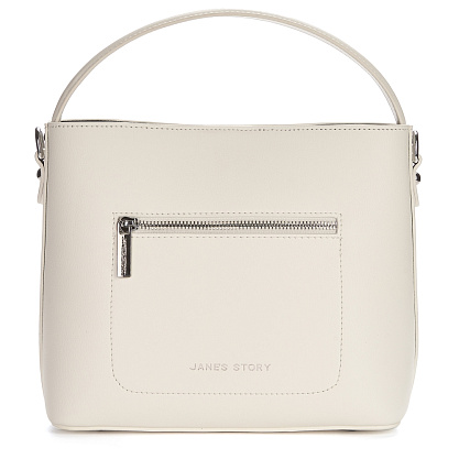 FL-6052-62 белая сумка женская (кожа) Jane's Story