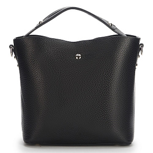 Женская сумка-сэтчел  черная FG-019-04 натуральная кожа