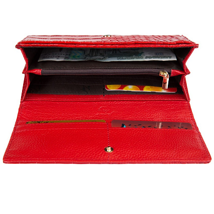K-C-887-12 красный кошелек женский (кожа) Jane's Story