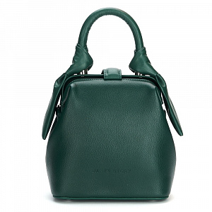 Женская сумка-сэтчел  зеленая QZ-50563-65 натуральная кожа