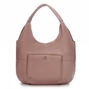 Женская сумка-хобо розовая DY-579-85 натуральная кожа