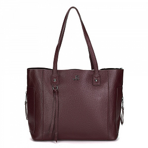 Женская сумка-тоут коричневая XLJ-907-03 натуральная кожа