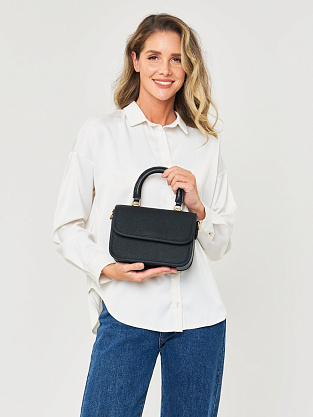 JS-83019-04 черная сумка женская (кожа) Jane's Story