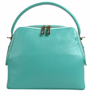 Женская сумка классическая  голубая KCC-6512-86 натуральная кожа