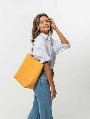 WW-6163-67 желтая сумка женская (кожа) Jane's Story