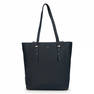 Женская сумка-шоппер  синяя DY-143-60 натуральная кожа