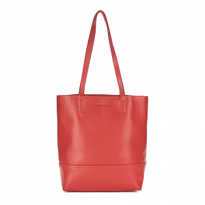 Женская сумка-шоппер красная WW-6163-81 натуральная кожа