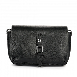 Женская сумка кросс-боди черная HMG-1818-04  натуральная кожа