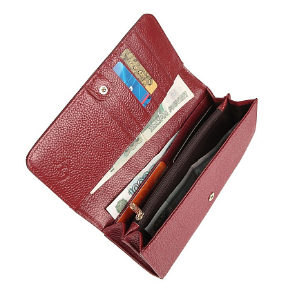 K-X-8101-03 красный кошелек женский (кожа) Jane's Story