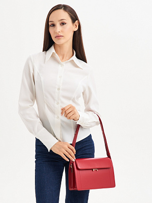 JS-9993-12 красная сумка женская (кожа) Jane's Story