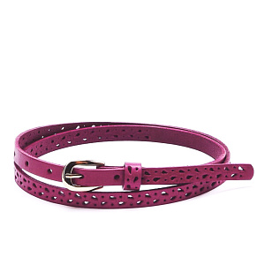 Женский ремень красный Y-174-03 натуральная кожа