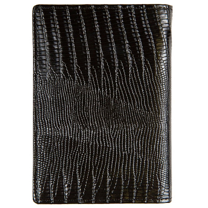 K-L-P193-04 черная обложка для паспорта (кожа) Jane's Story