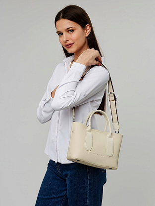 JS-KS-9238-61 бежевая сумка женская (кожа) Jane's Story