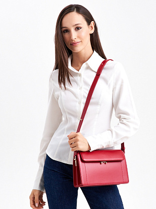 JS-9993-12 красная сумка женская (кожа) Jane's Story