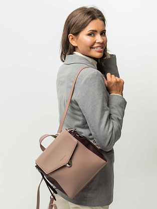 SS-9122-85_09 коричневый рюкзак женский (кожа) Jane's Story